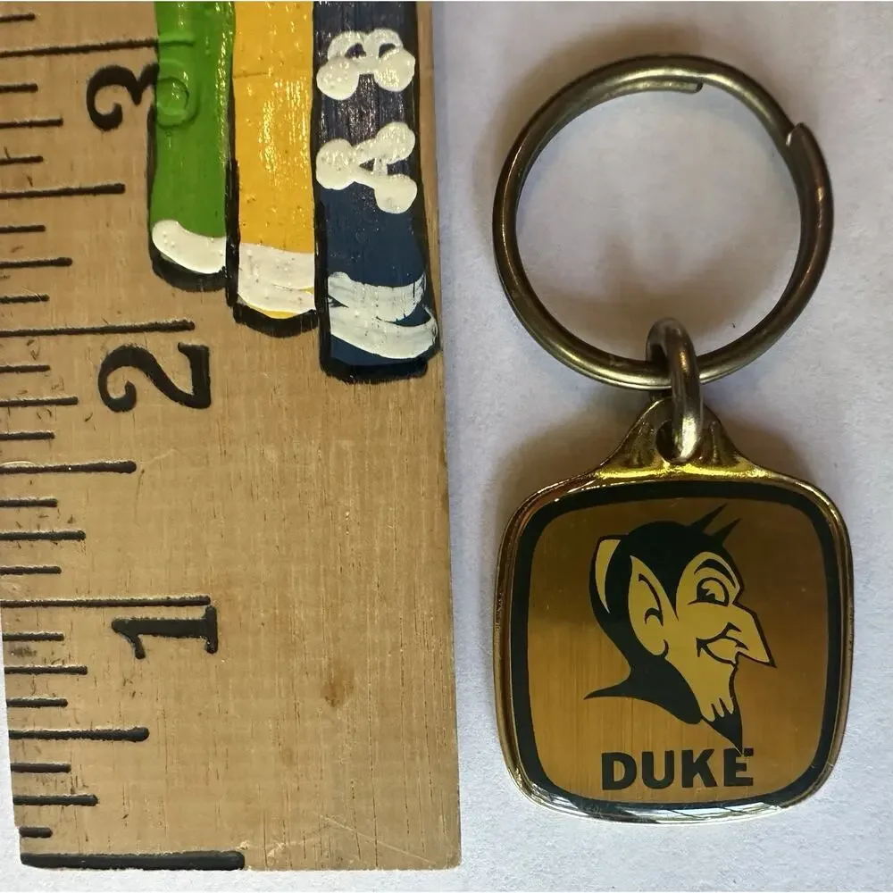 Duke University Blue Devils Mascot Keychain Brass Tone Metal WinCraft